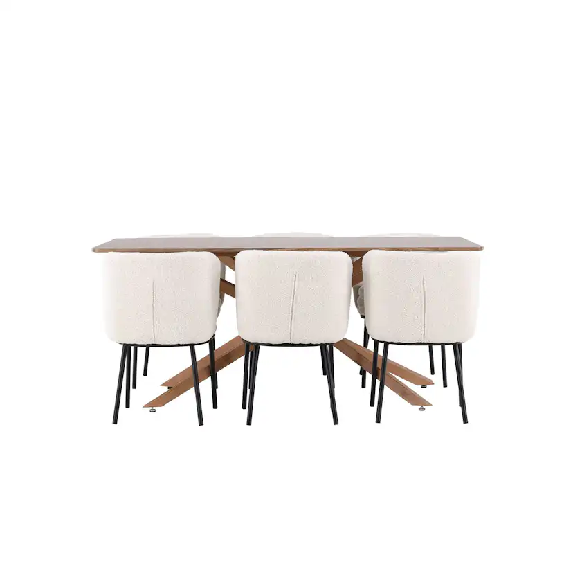 Matgrupp Venture Home Piazza 180 med 6 st Agnes Stolar