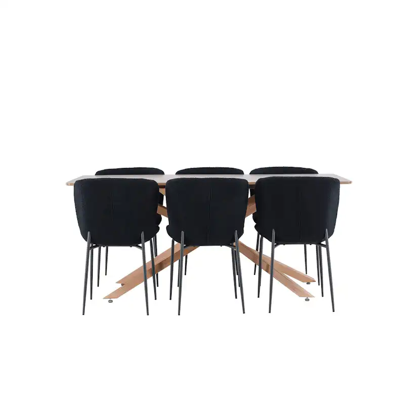 Matgrupp Venture Home Piazza 180 med 6 st Modesto Stolar Teddy