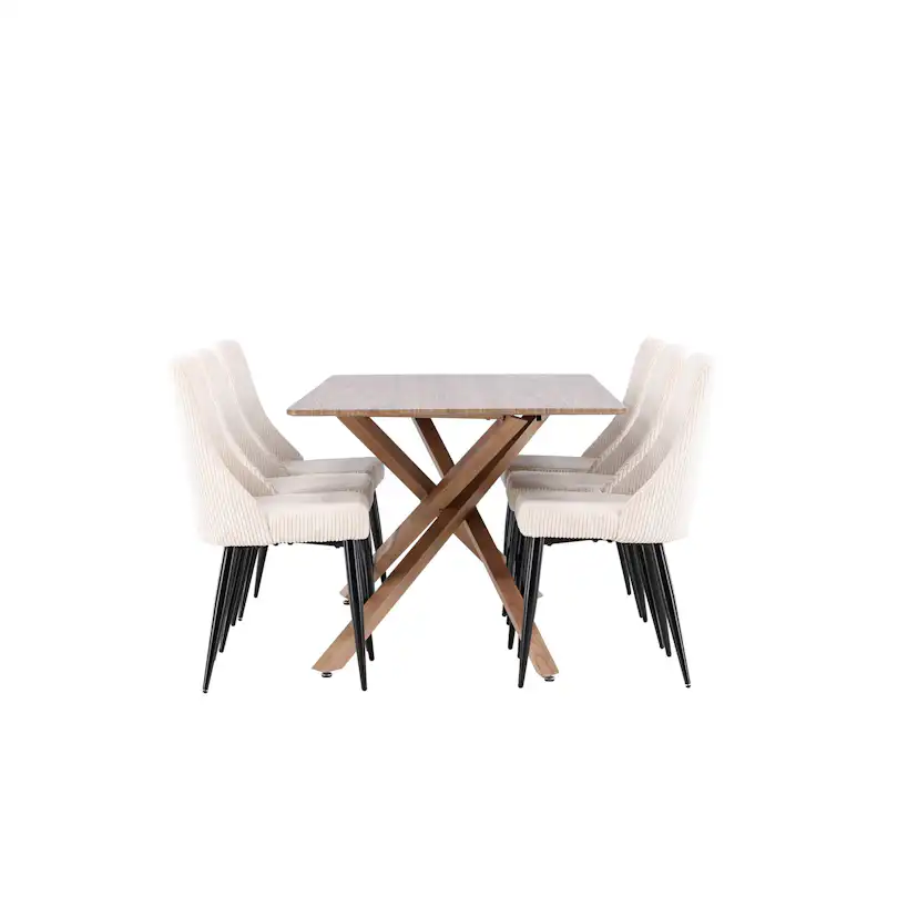 Matgrupp Venture Home Piazza 180 med 6 st Leone Stolar