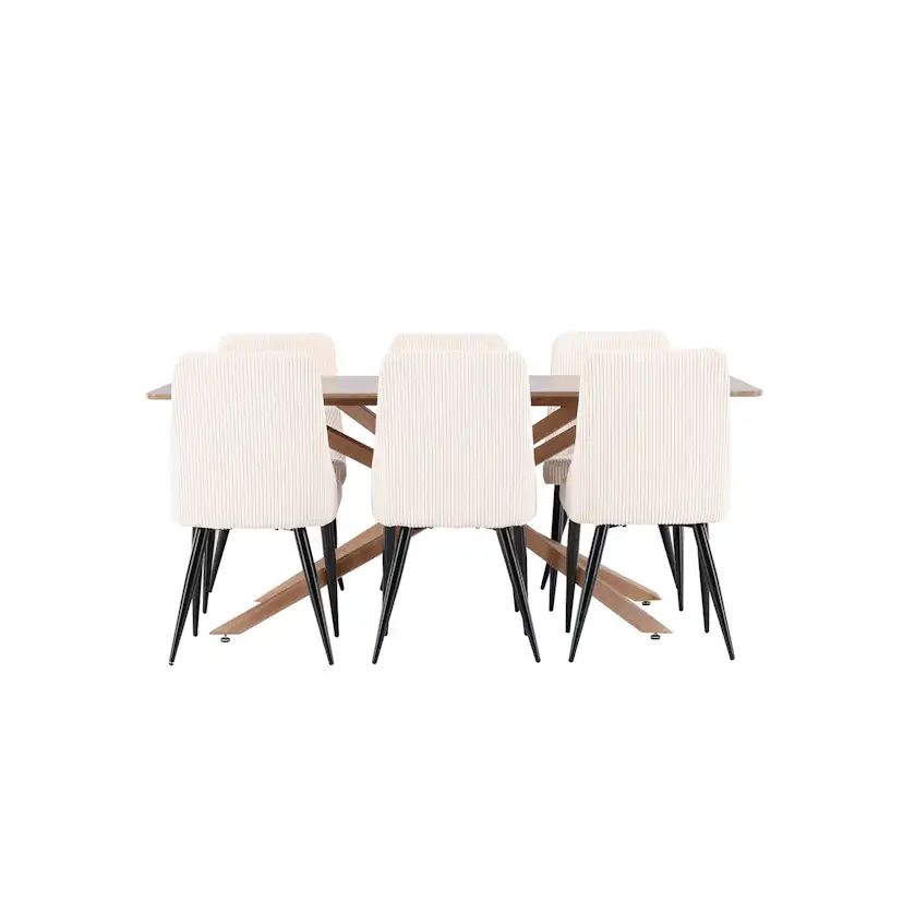 Matgrupp Venture Home Piazza 180 med 6 st Leone Stolar