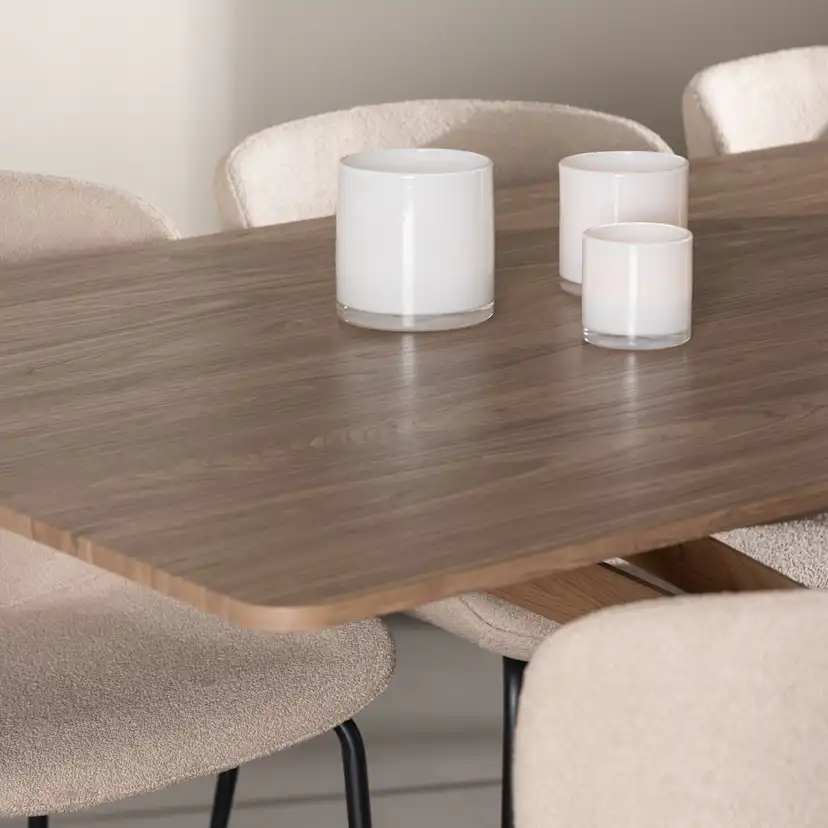 Matgrupp Venture Home Piazza 180 med 6 st Modesto Stolar Boucle