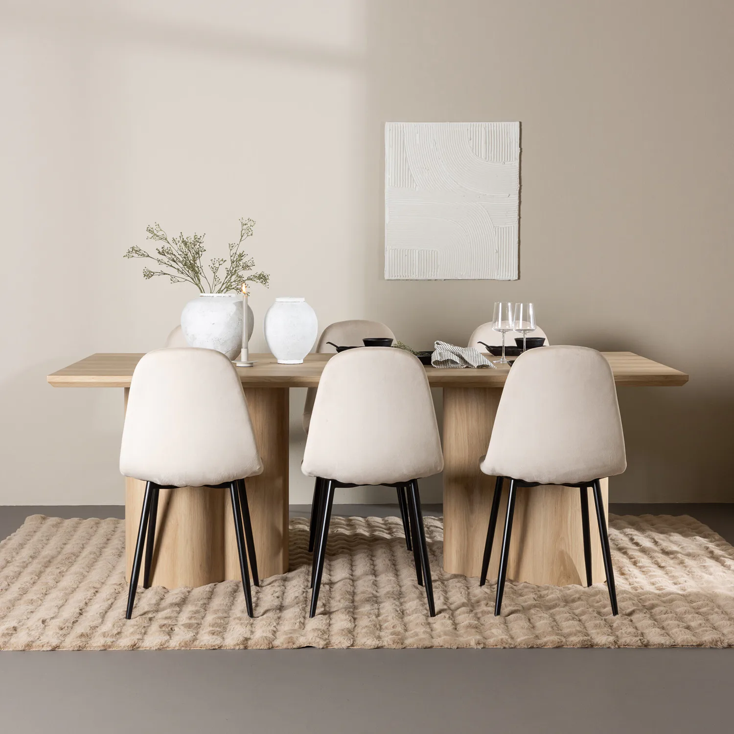 Matgrupp Venture Home Olivia 210 med 6 st Polar Stolar Sammet