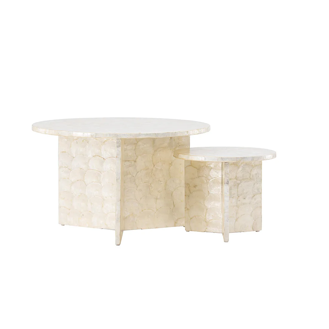 Soffbord Vind Smögen Ø70 cm & Ø40 cm