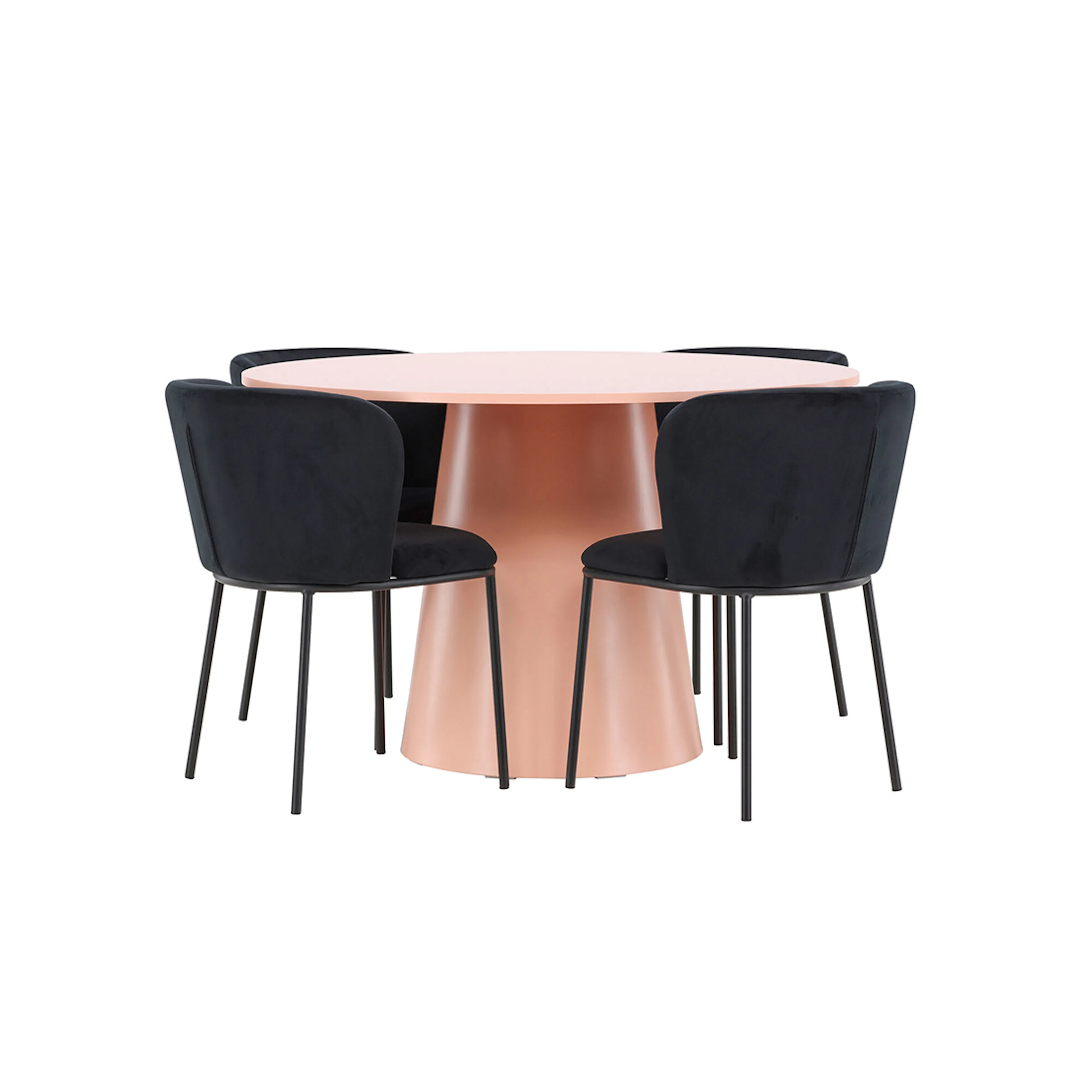 Matgrupp Venture Home Lanzo Ø120 cm med 4st Edina Matstolar