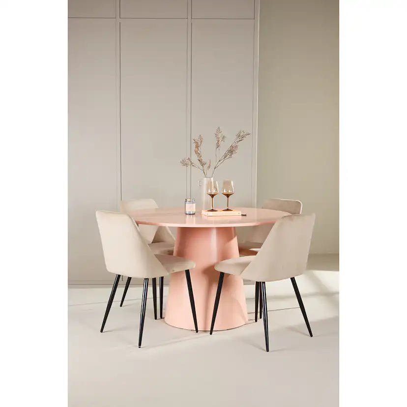 Matgrupp Venture Home Lanzo Ø120 cm med 4st Night Matstolar