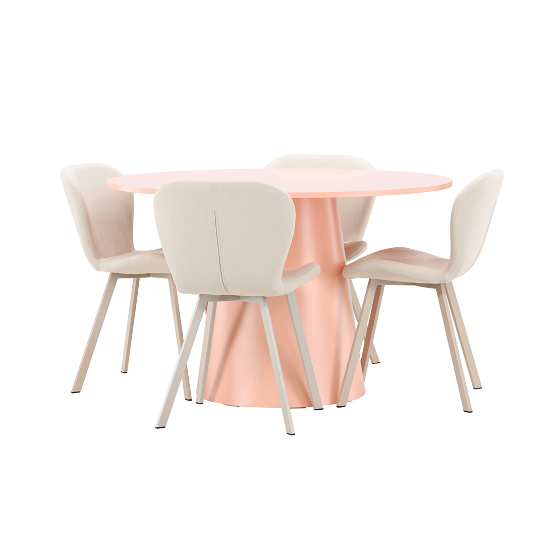 Matgrupp Venture Home Lanzo Ø120 cm med 4st Lilja Matstolar