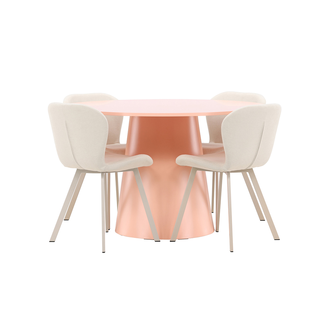 Matgrupp Venture Home Lanzo Ø120 cm med 4st Lilja Matstolar