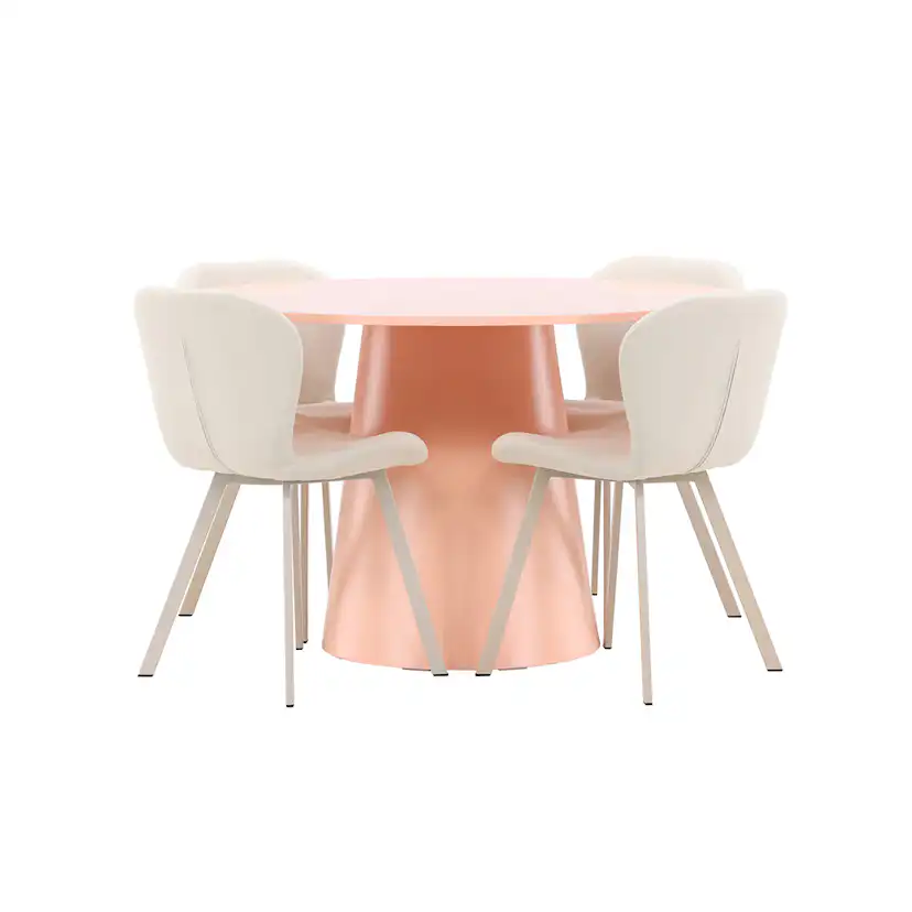 Matgrupp Venture Home Lanzo Ø120 cm med 4st Lilja Matstolar