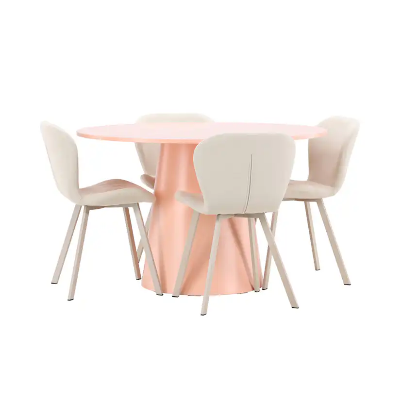 Matgrupp Venture Home Lanzo Ø120 cm med 4st Lilja Matstolar