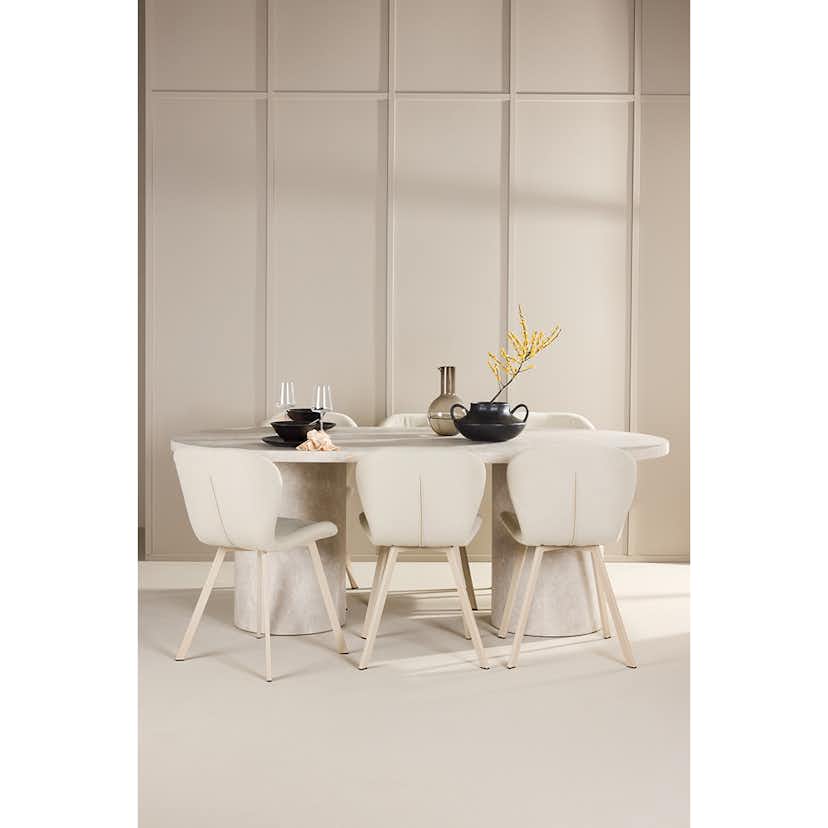 Matgrupp Venture Home Narvik med 6st Lilja Matstolar