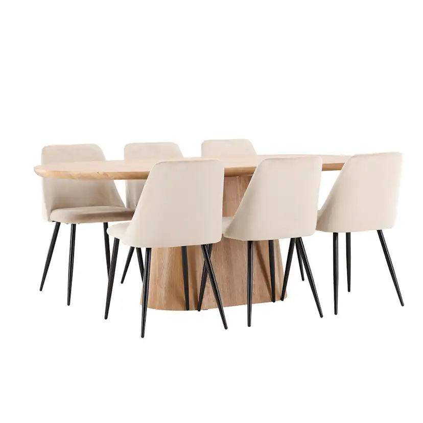 Matgrupp Venture Home Stjärnö med 6st Night Matstolar