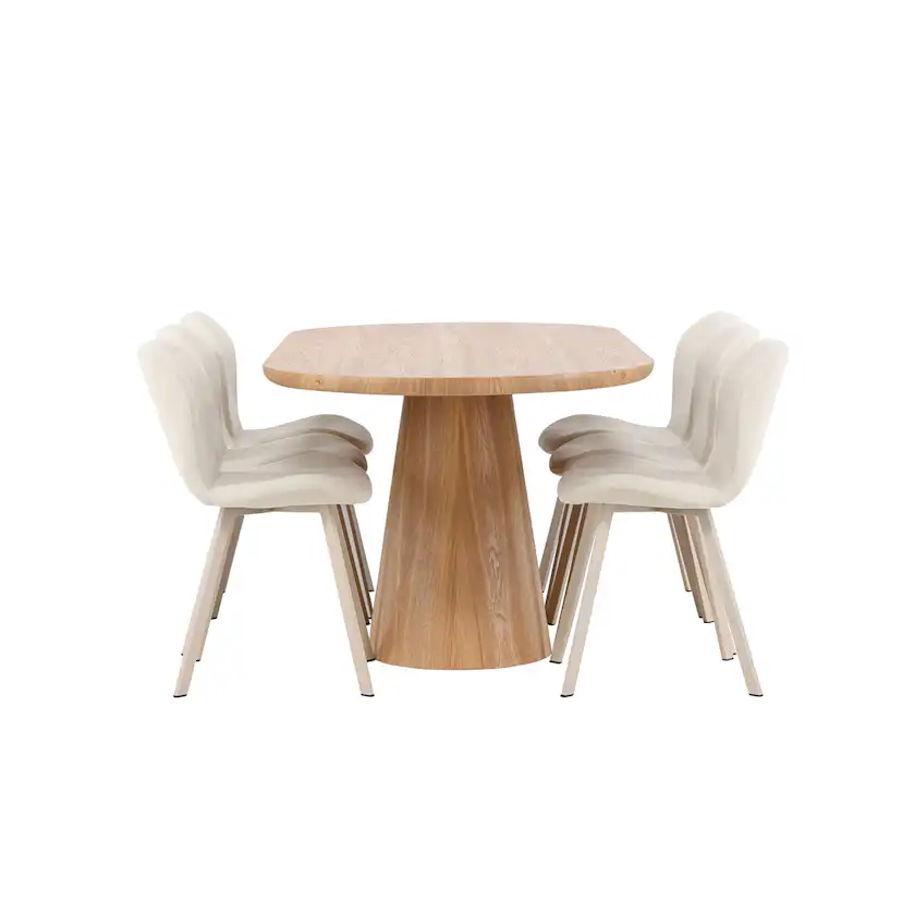 Matgrupp Venture Home Stjärnö med 6st Lilja Matstolar