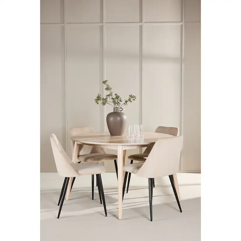 Matgrupp Venture Home Flora Ø120 cm med 4st Night Matstolar