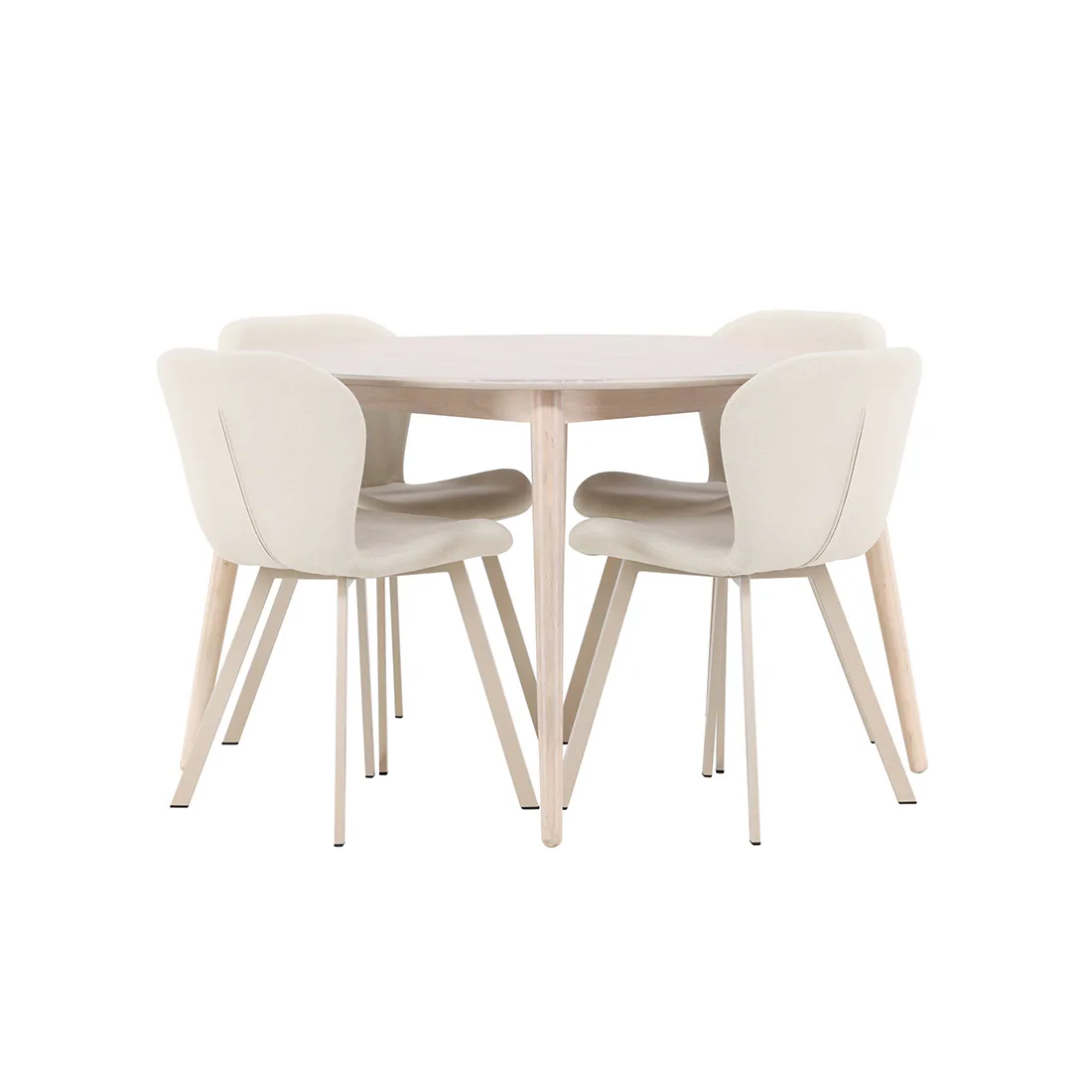 Matgrupp Venture Home Flora Ø120 cm med 4st Lilja Matstolar