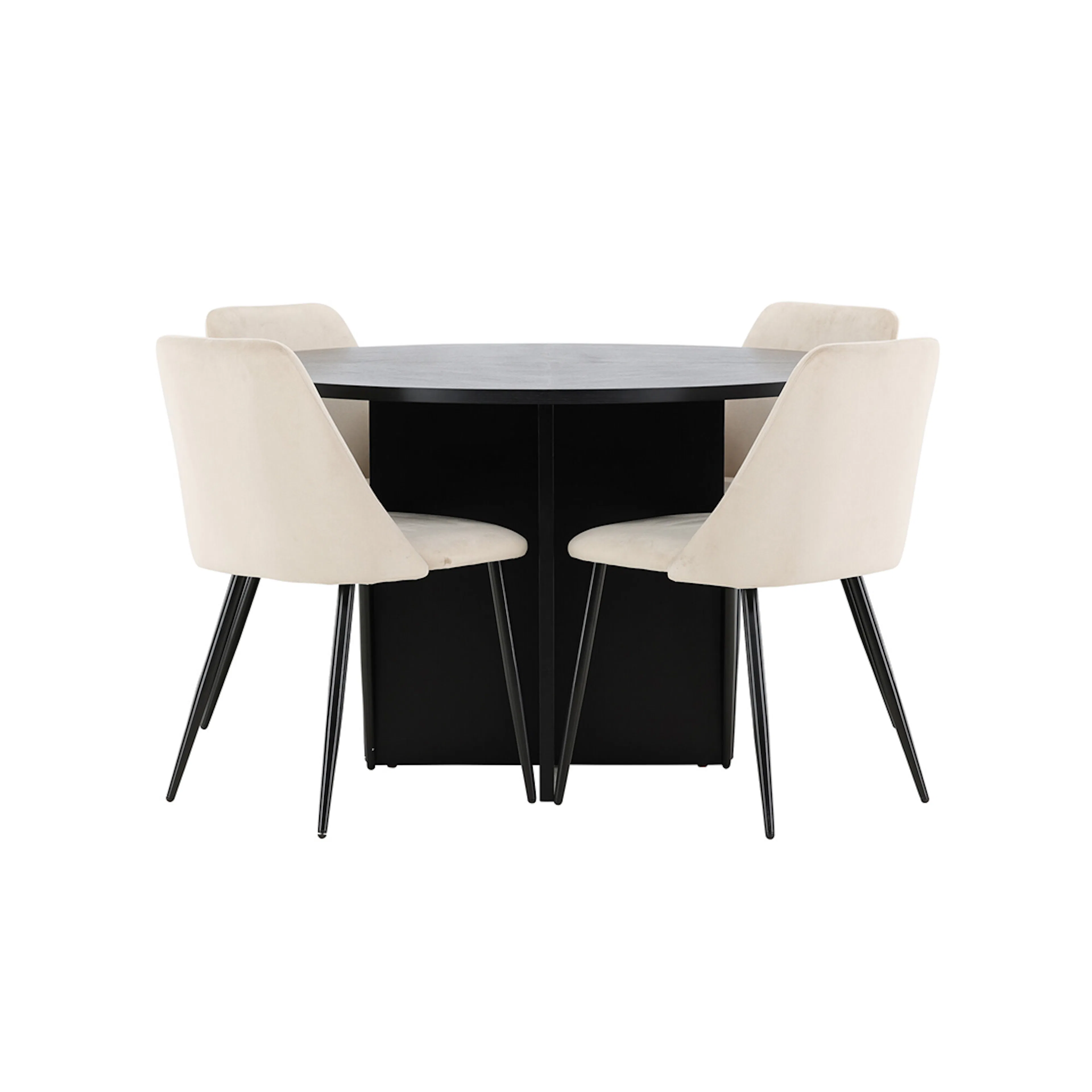 Matgrupp Venture Home Strada Ø120 cm med 4st Night Matstolar