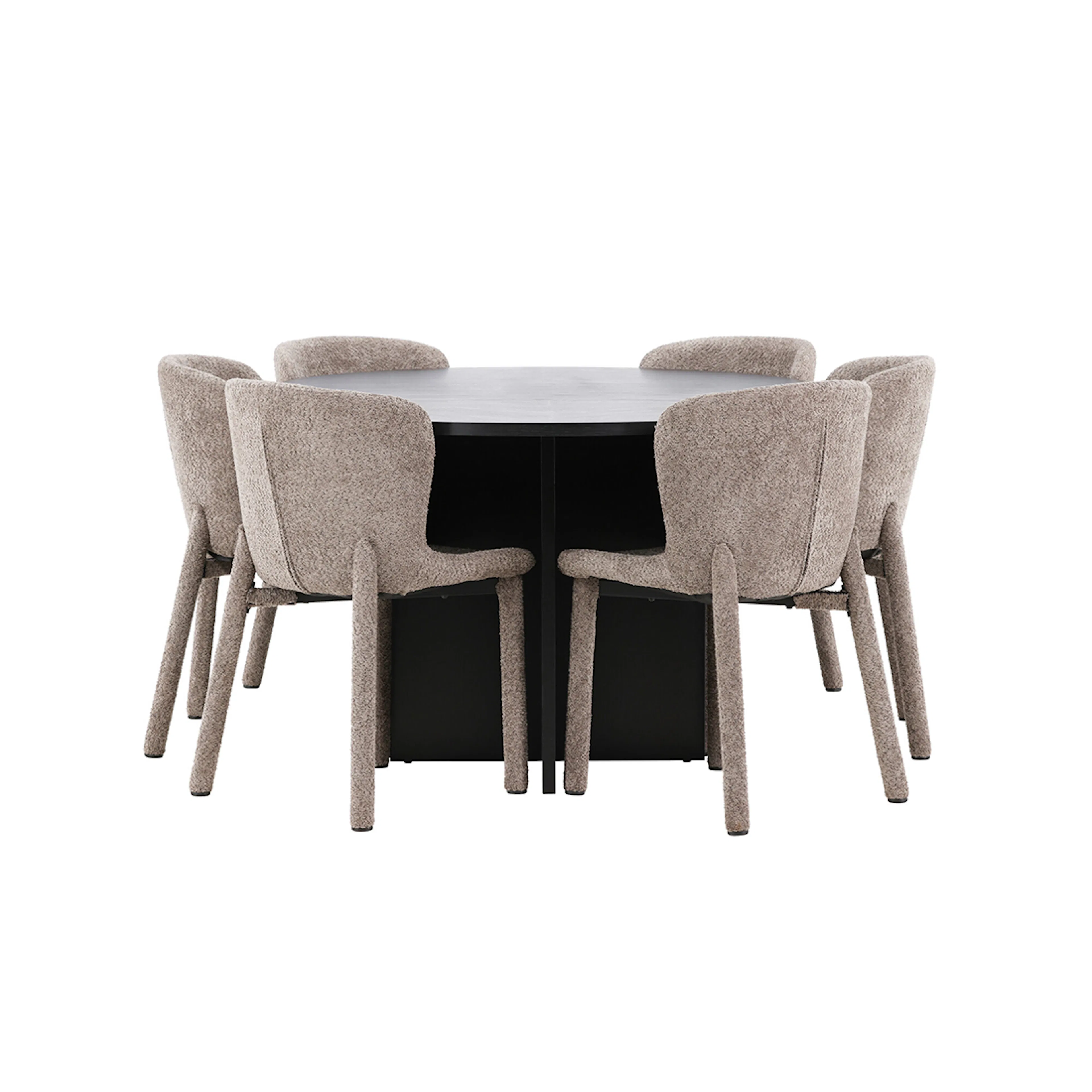 Matgrupp Venture Home Strada Ø120 cm med 6st Astoria Matstolar