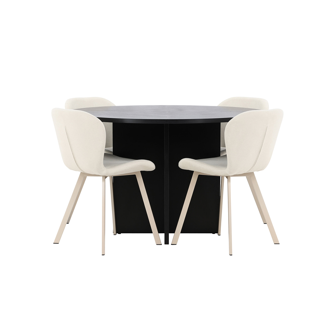 Matgrupp Venture Home Strada Ø120 cm med 4st Lilja Matstolar