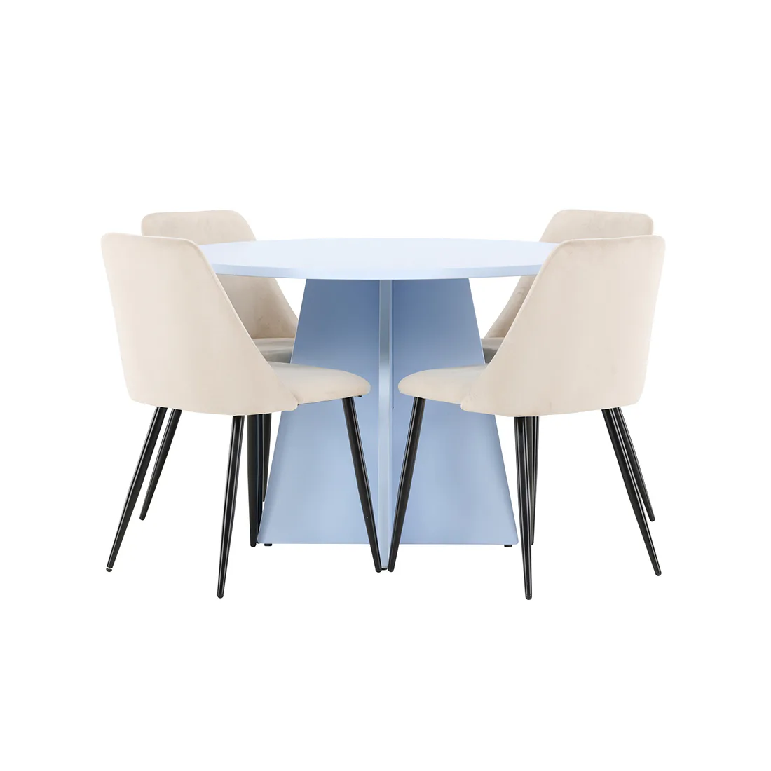 Matgrupp Venture Home Bootcut Ø110 cm med 4st Night Matstolar