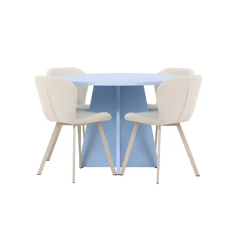 Matgrupp Venture Home Bootcut Ø110 cm med 4st Lilja Matstolar