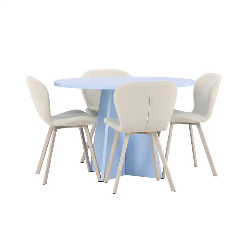 Matgrupp Venture Home Bootcut Ø110 cm med 4st Lilja Matstolar