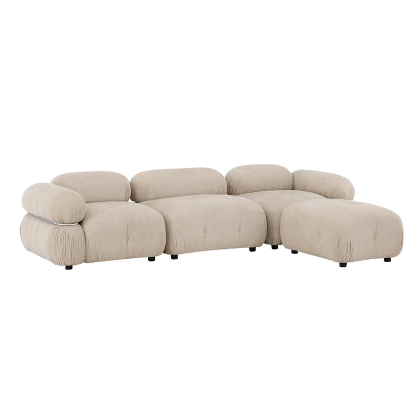 3-sitssoffa Venture Home Mika 4 st Moduler Beige Divan