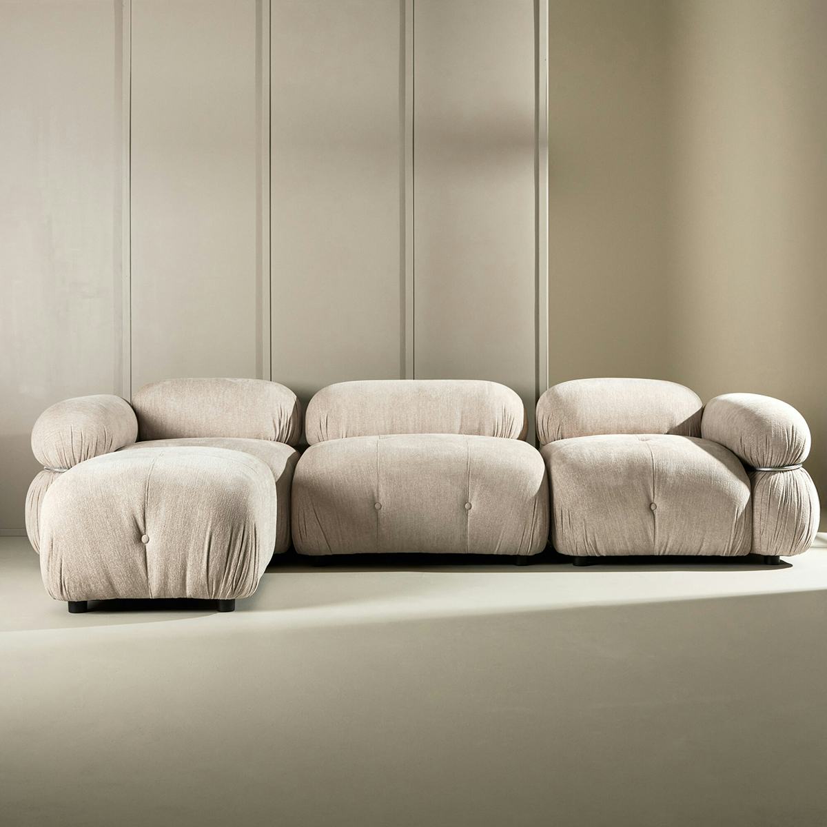 3-sitssoffa Venture Home Mika 4 st Moduler Beige Divan