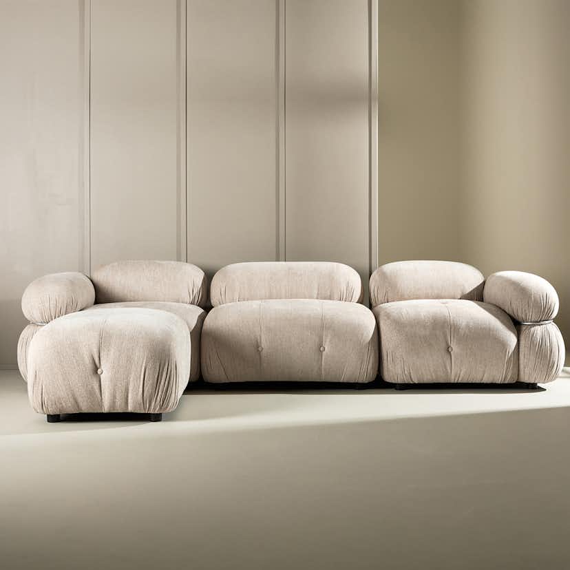 3-sitssoffa Venture Home Mika 4 st Moduler Beige Divan