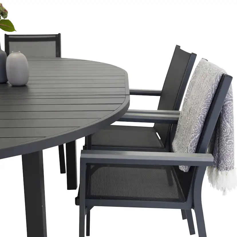 Matgrupp Venture Home Madrid Ø 140 med 6 Pincy Stolar