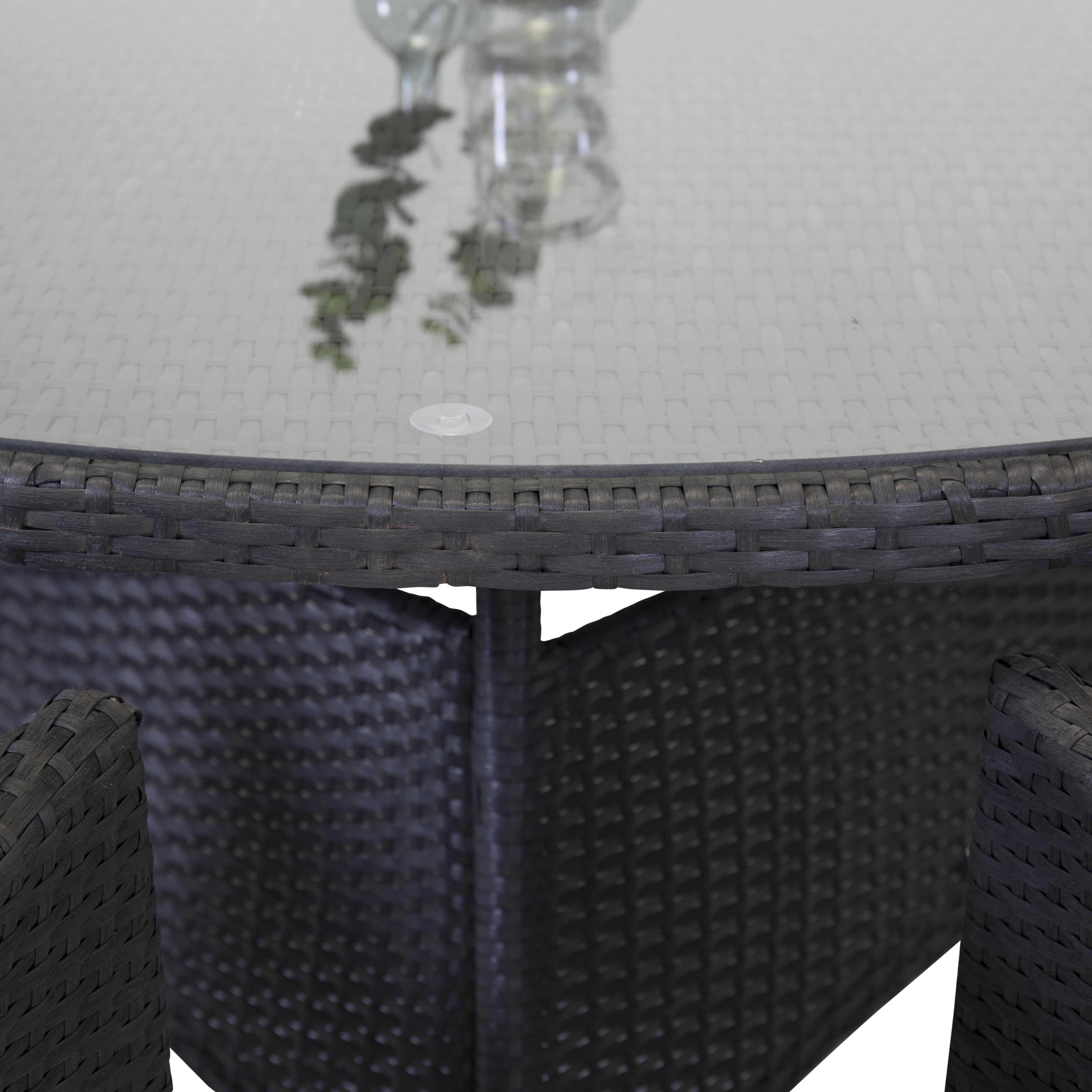 Matgrupp Utomhus Venture Home Virda Ø 150 med 6 Milwa Trädgårdsstolar