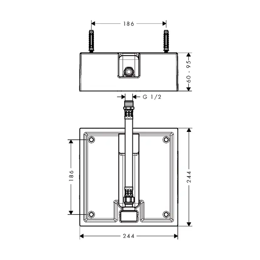 Grundset Hansgrohe Raindance Air 240 1jet