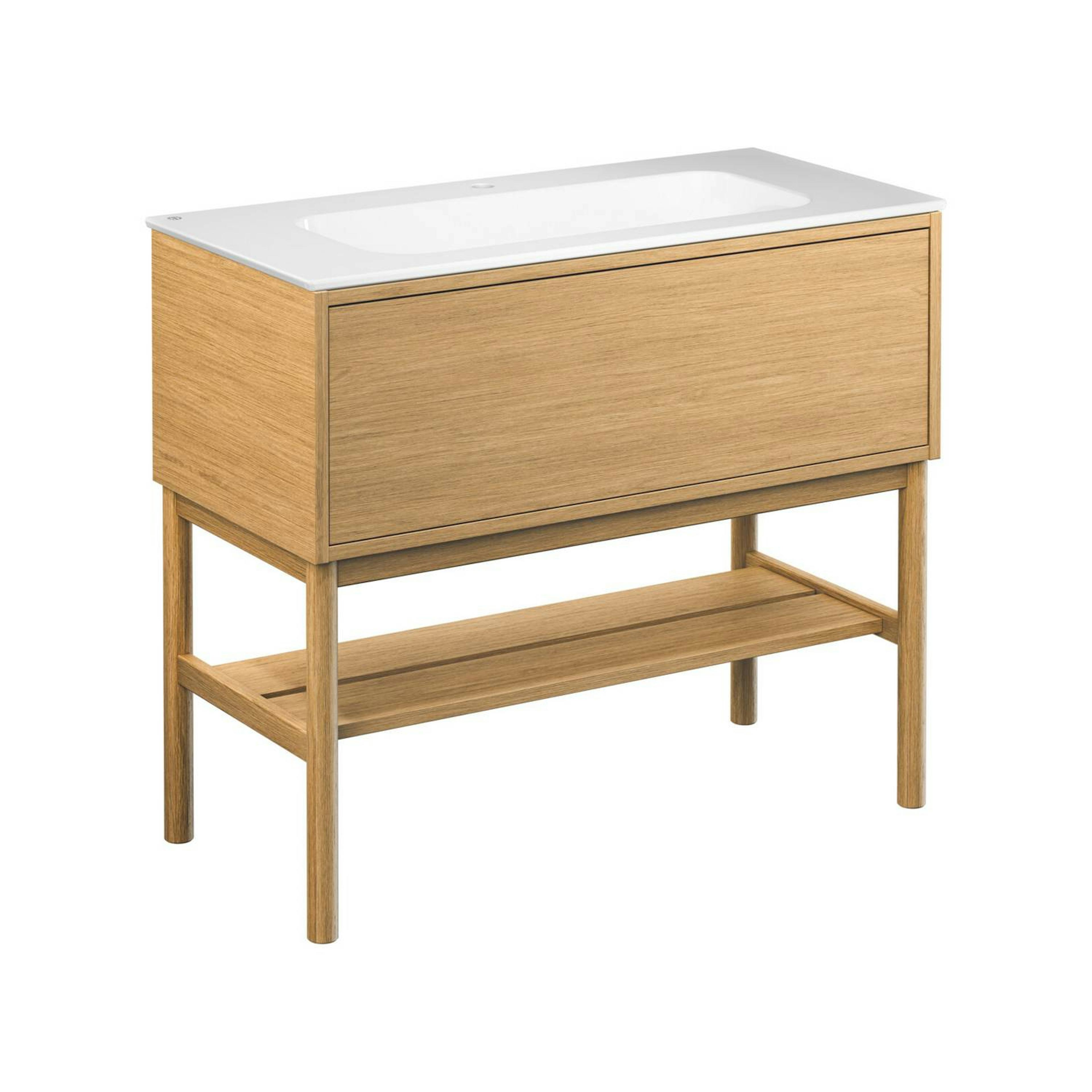 Tvättställskåp Gustavsberg Ducentic 100 cm med Tvättställ i Porslin och Benställning