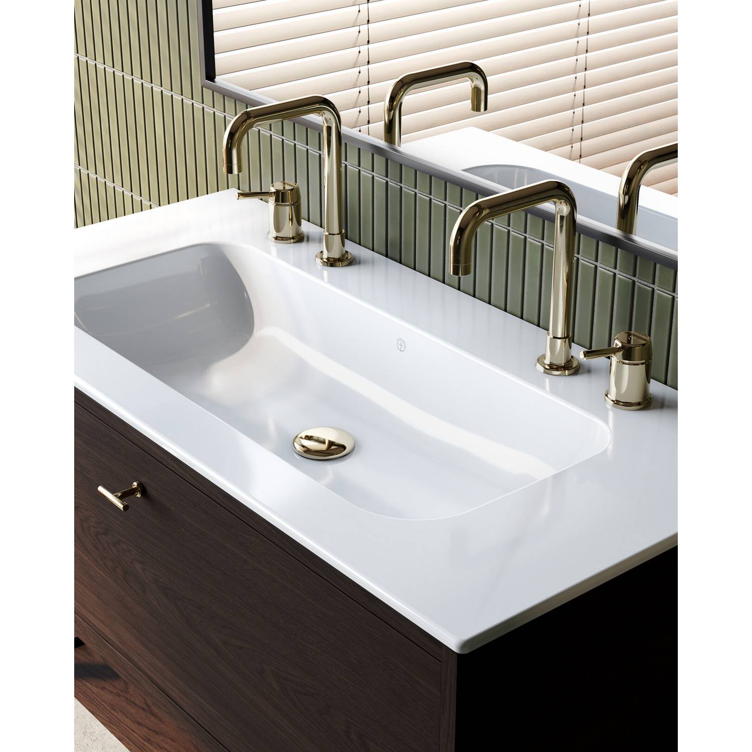 Tvättställskåp Gustavsberg Ducentic 120 cm med Tvättställ i Porslin