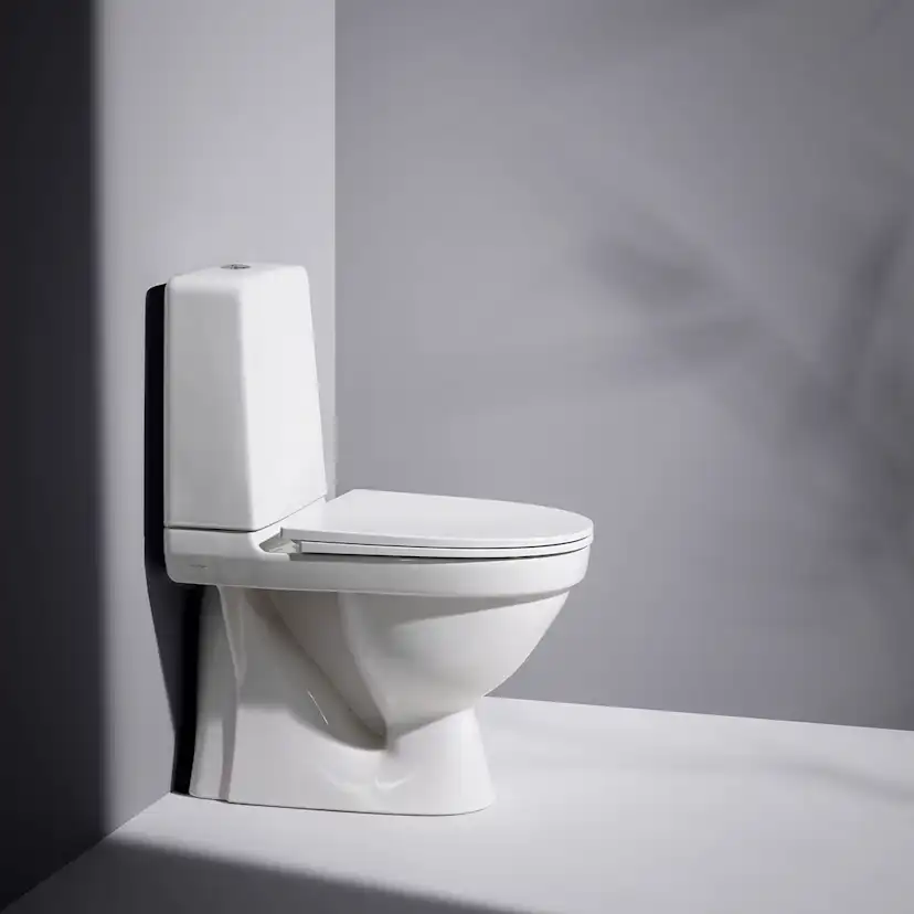 Toalettstol Laufen Kompas 825153 Rimless för Limning inkl Mjuksits