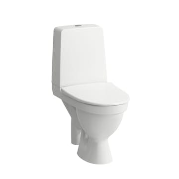 Toalettstol Laufen Kompas 825155 Rimless med öppet S-lås för Limning inkl Mjuksits