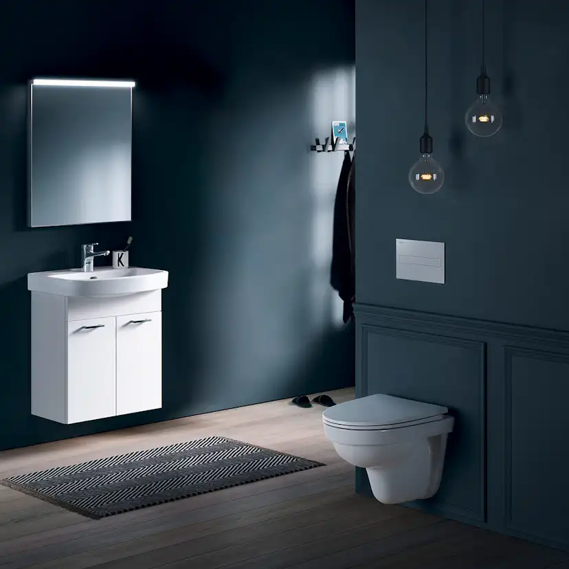 Vägghängd Toalettstol Laufen Kompas 825159 Rimless inkl Mjuksits