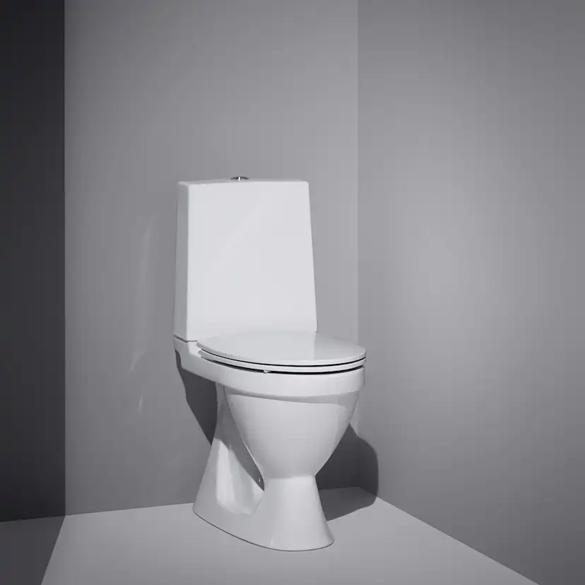 Toalettstol Laufen Rigo 825361 med dolt S-lås inkl Mjuksits