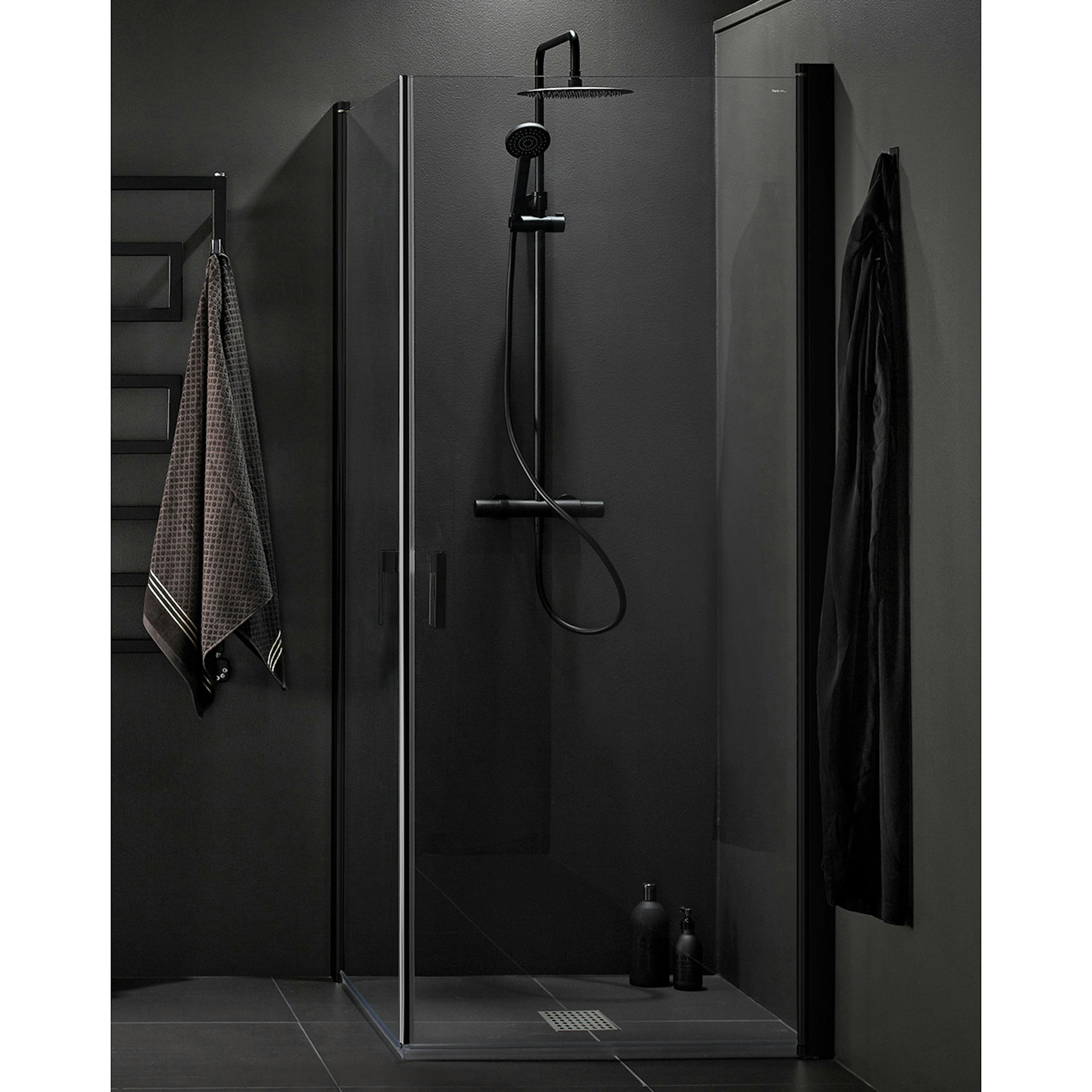 Duschhörn Hafa Igloo Pro Corner Klarglas Svart