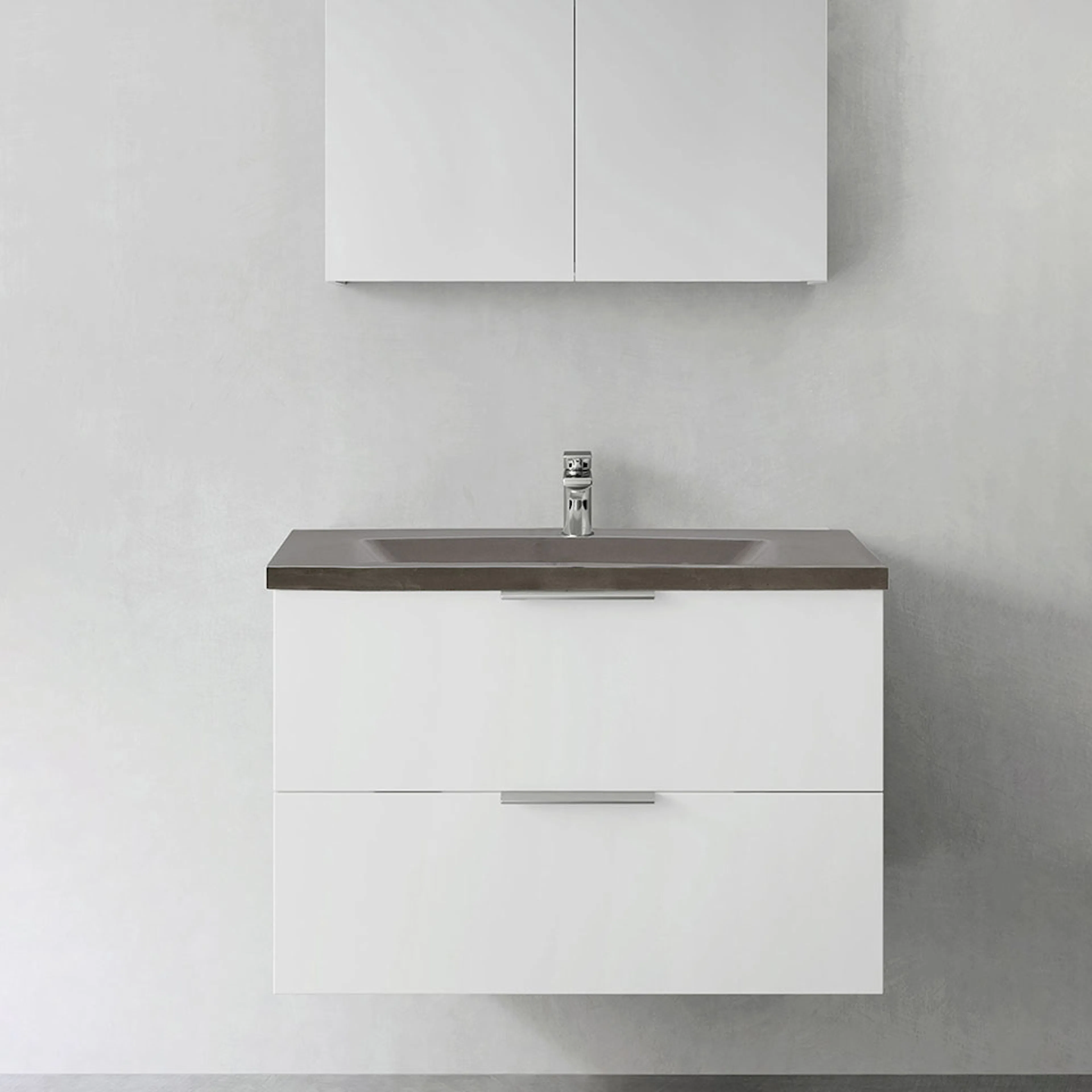 Tvättställsskåp Hafa Shape med Betong Tvättställ