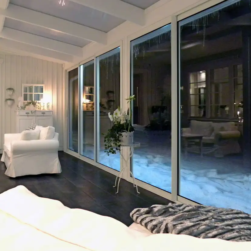 Skjutbart Fönsterparti Halle Thermo 3 Fönster Vit