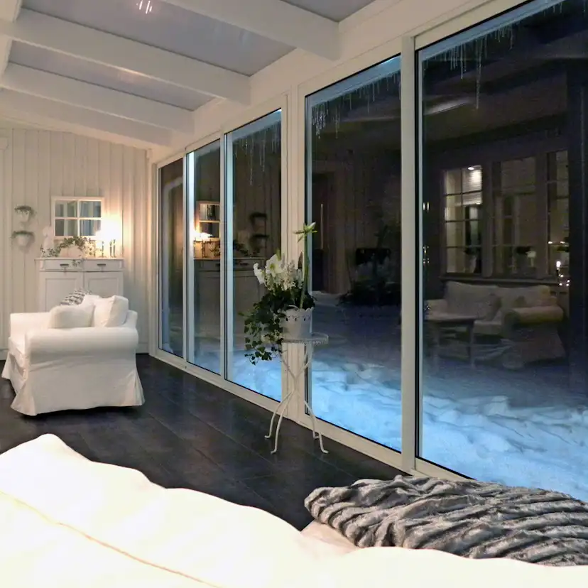 Skjutbart Fönsterparti Halle Thermo 2 Fönster Vit