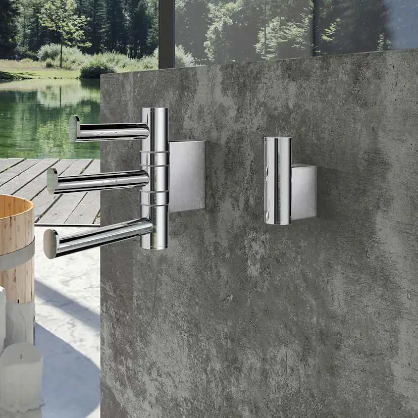 Handdukskrok Smedbo Air AK327 Krom