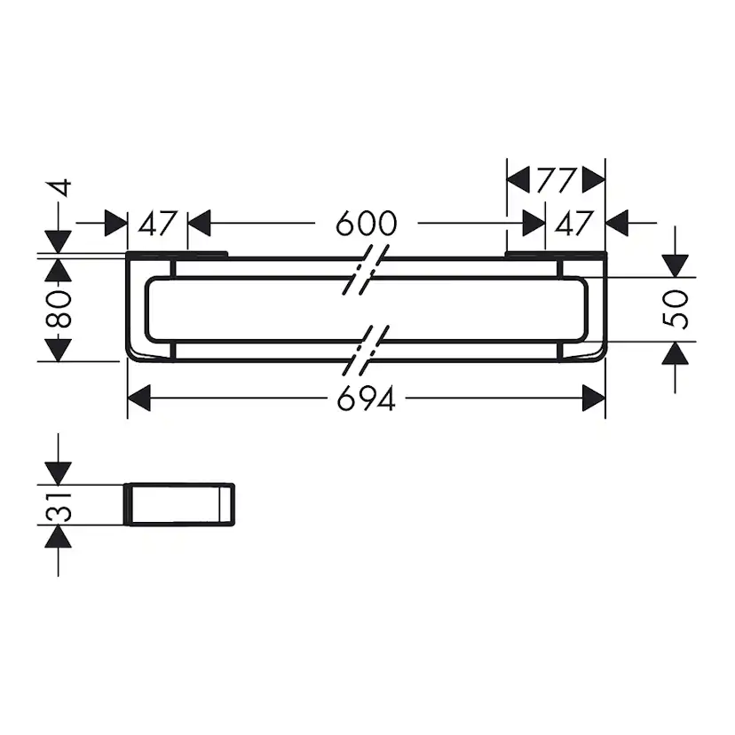 Handduksstång Axor Universal Accessories