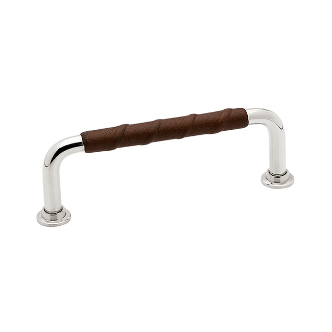 Handtag Beslag Design 1353 Läderlindad Brun