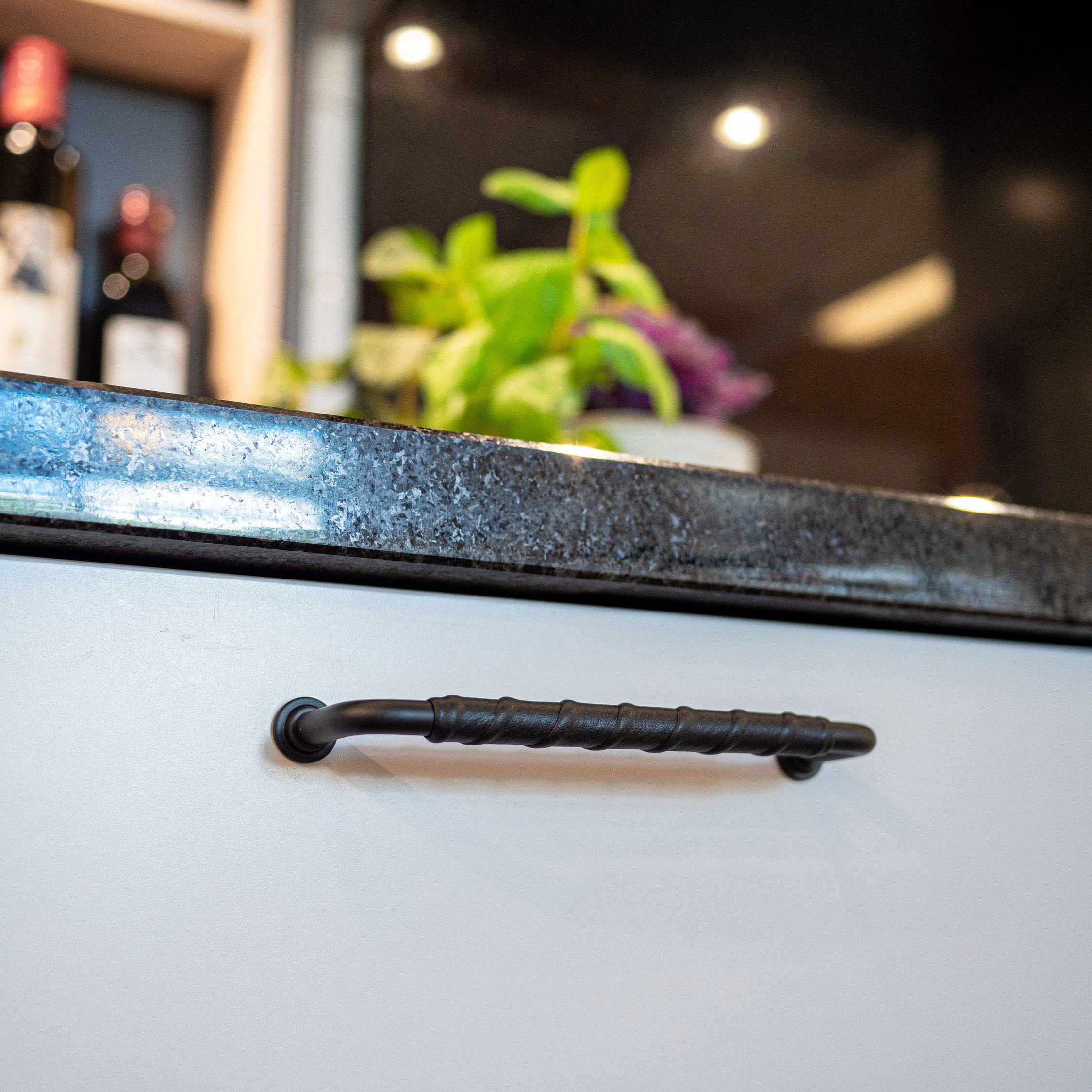 Handtag Beslag Design 1353 Läderlindad