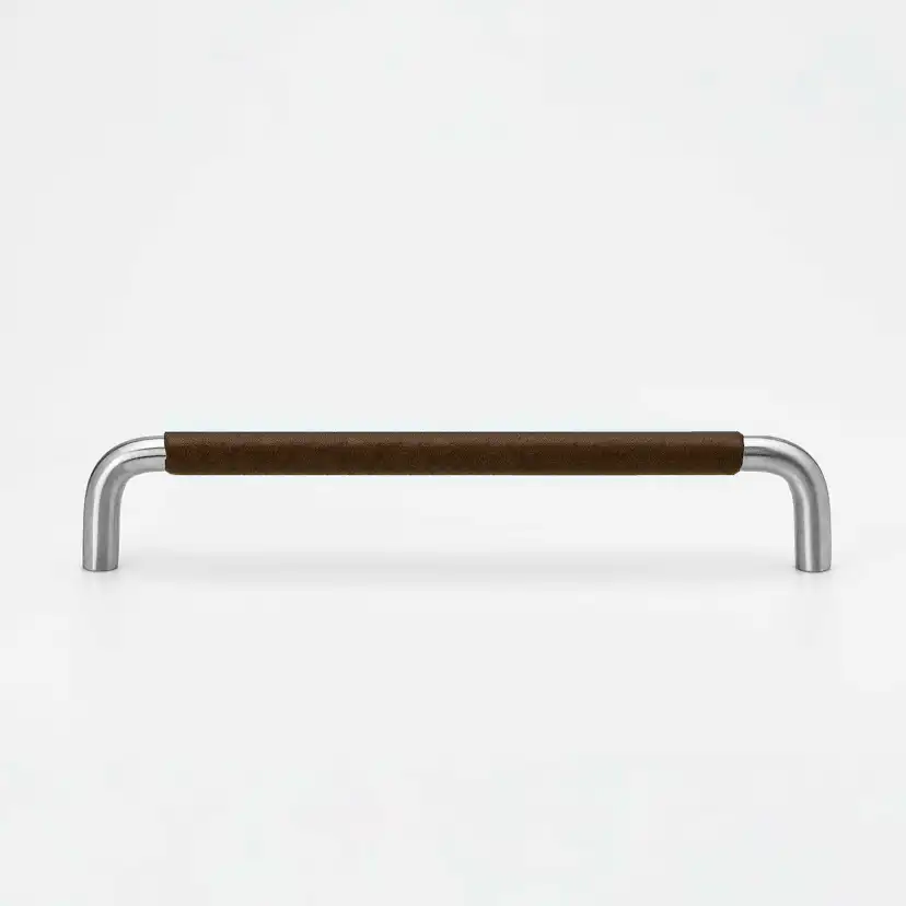 Handtag Beslag Design SS-A Läderlindad Brun