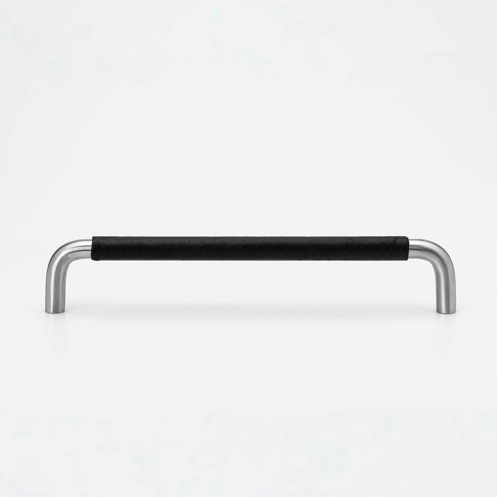 Handtag Beslag Design SS-A Läderlindad Svart