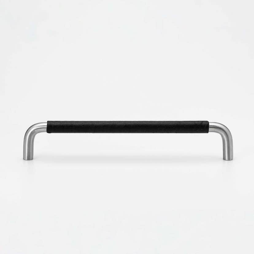 Handtag Beslag Design SS-A Läderlindad Svart