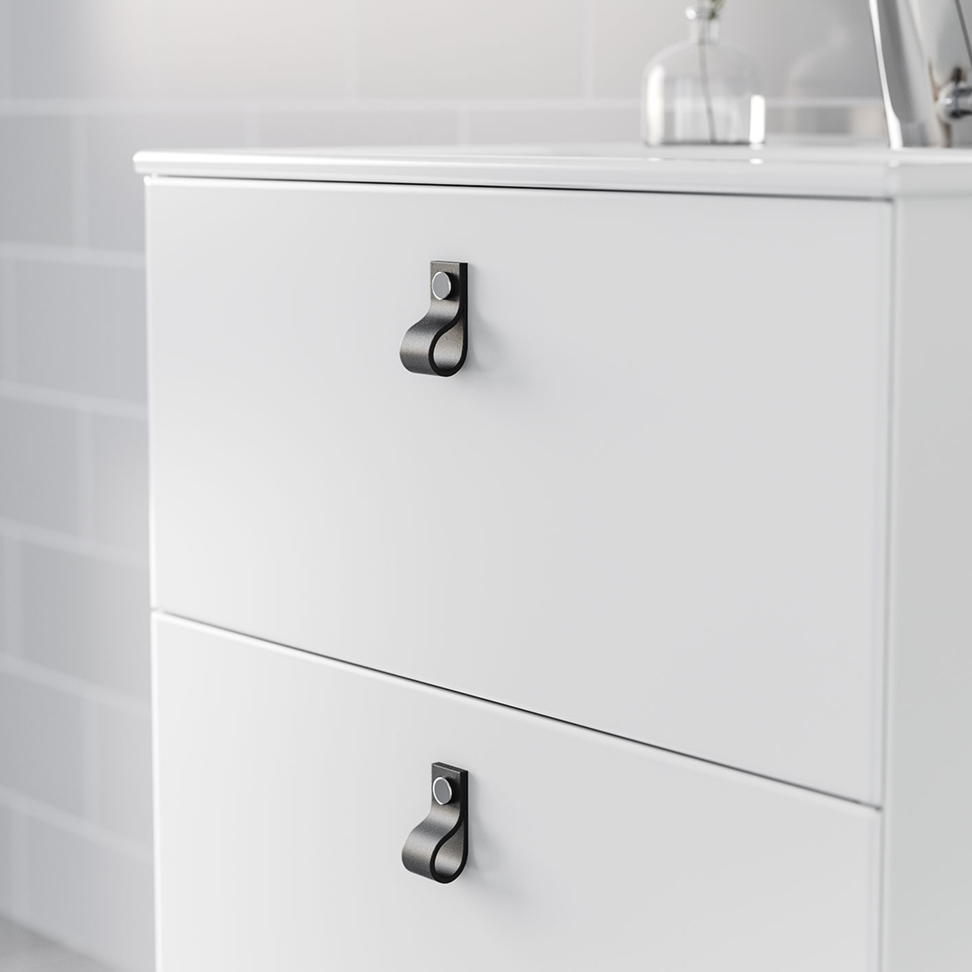 Handtag IDO Elegant 93996 Svart Läder