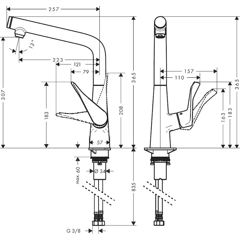 Köksblandare Hansgrohe Metris Select 320