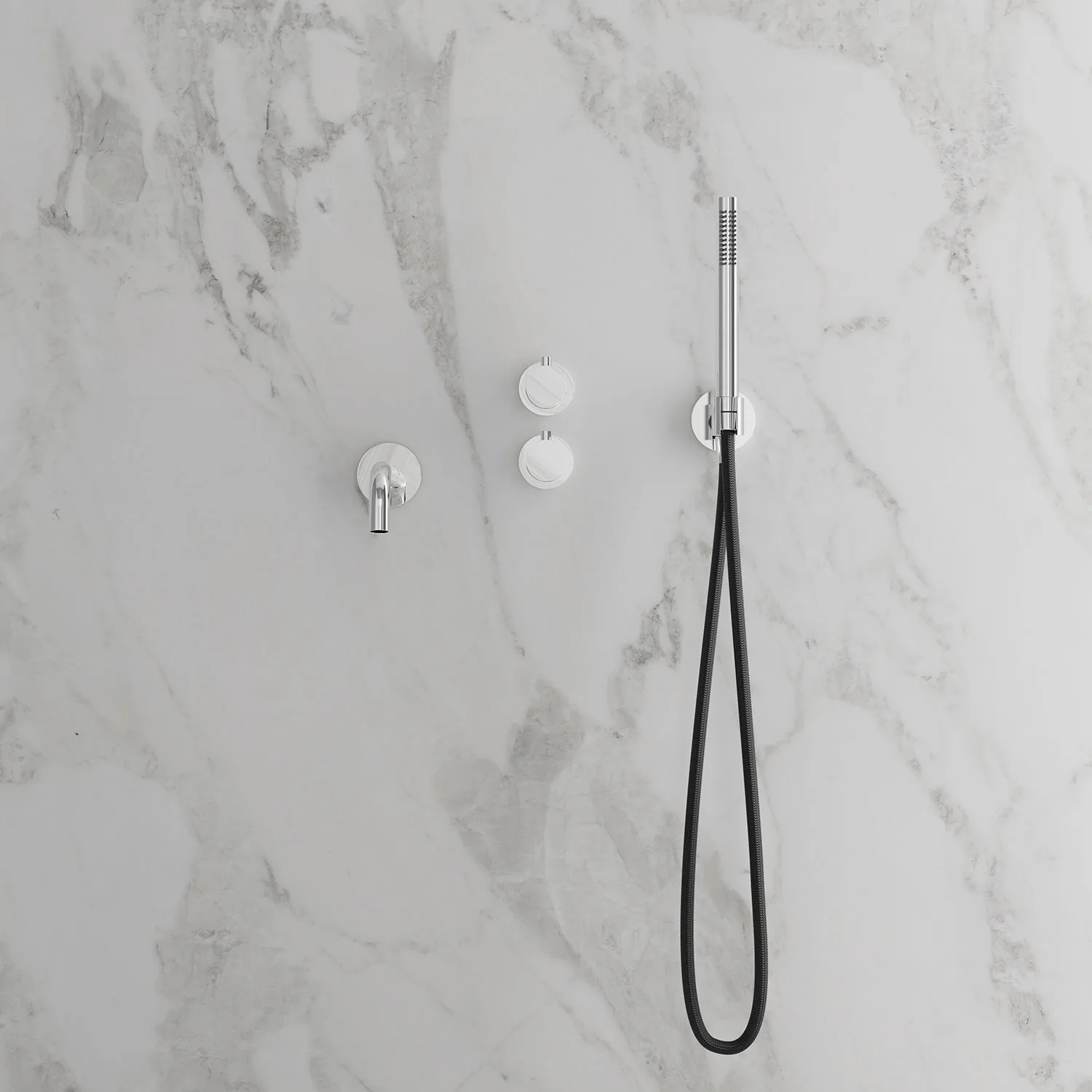 Badkarsblandare Scandtap Steel Harmonized 4 för Inbyggnad